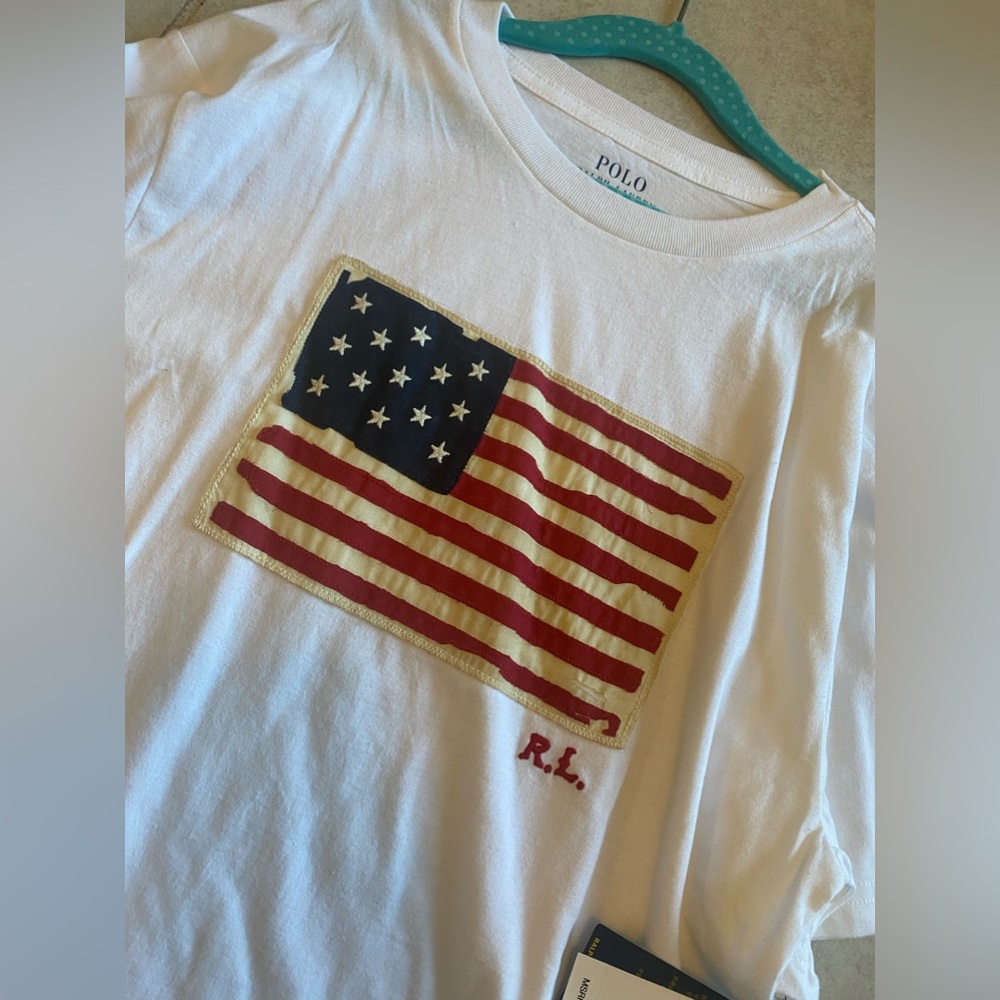 Ralph Lauren Big Boys Flag tee Large (14/16) NWT - Picture 3 of 3